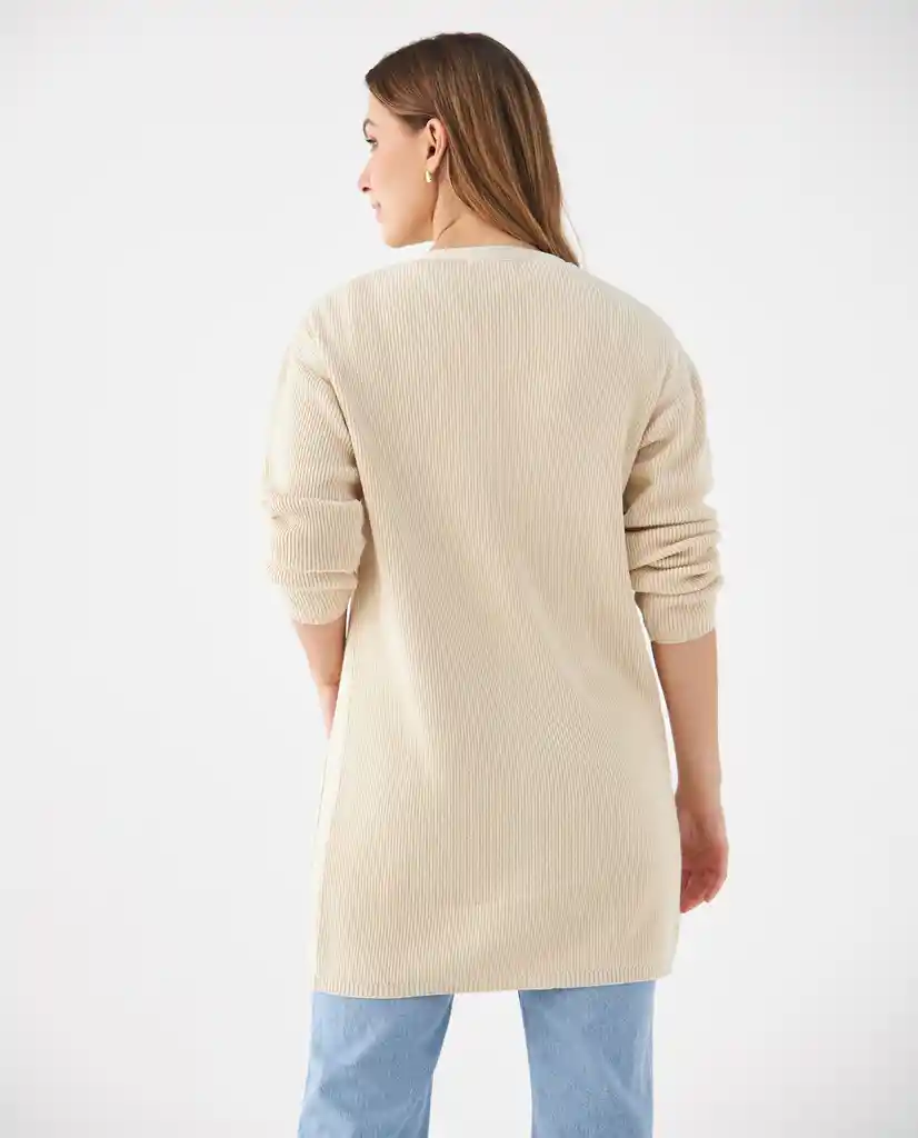 Cárdigan Tejido Beige Arena Claro Talla M 169F100 Esprit