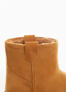 Botines Pineda Camel Talla 41 Mujer Mango