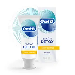 Crema Dental Oral-B Encías Detox Sarro Defense, Remueve 99% las bacterias, 80ml
