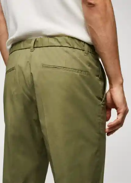 Pantalón Trevi Khaki Talla 40 Hombre Mango