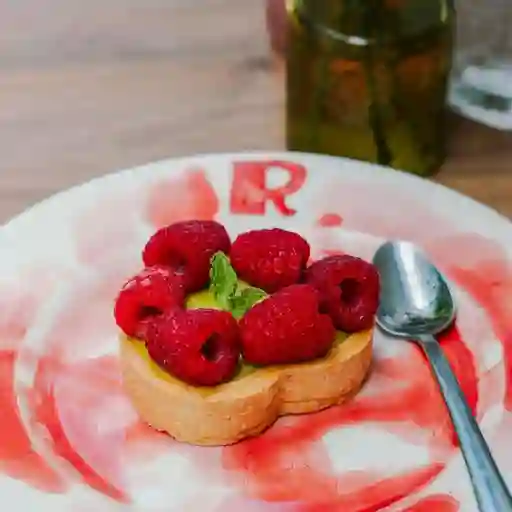 Tartaleta de pistacho y frambuesa