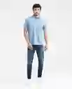 Camiseta Polo Neck Details Azul Provincial Medio L Chevignon
