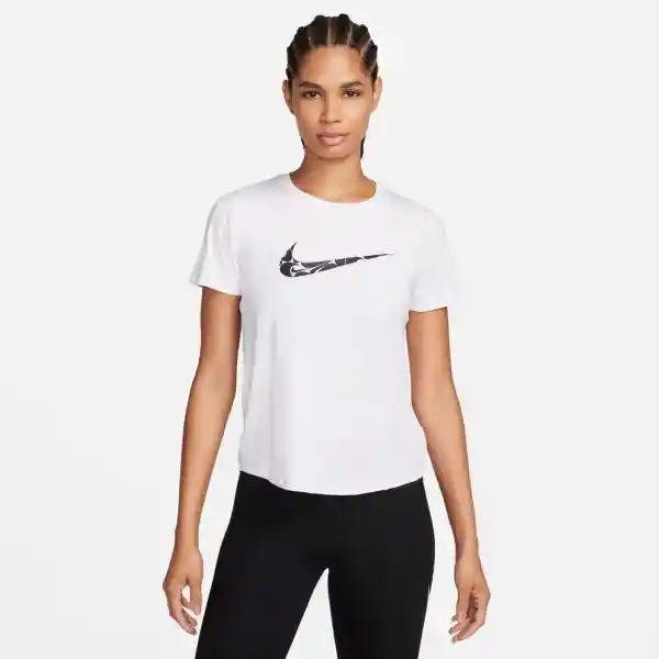 Nike Camiseta One Swsh Hbr Top Blanco Para Mujer Talla M