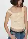 Top Cuadri Crudo Talla S Mujer Mango