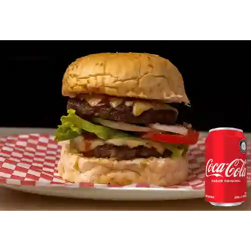 Combo Hamburguesa Doble Carne +Cocacola Orig 330ML
