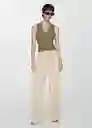 Top Ali Khaki Talla 18 Mujer Mango