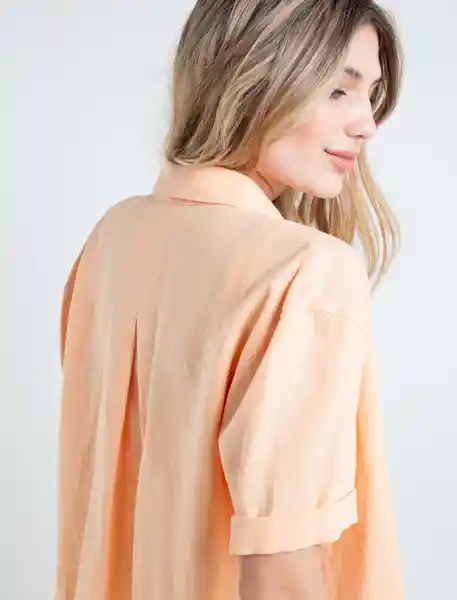 Camisa Mouir Mujer Naranja Alberchigo Claro Talla M Naf Naf