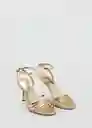 Sandalias Nota Oro Talla 38 Mujer Mango