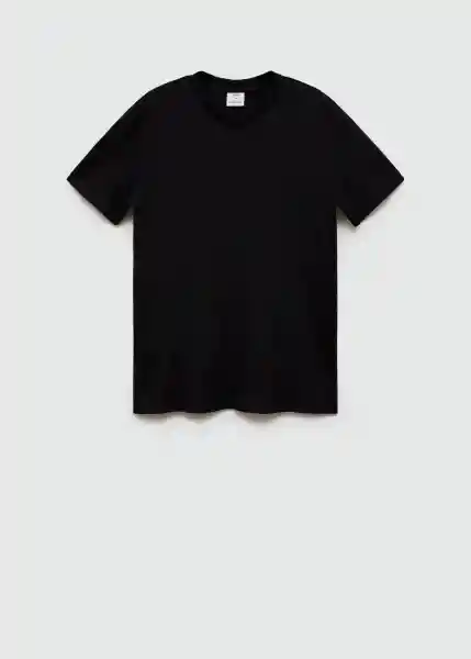 Camiseta Chelsea-i Negro Talla L Hombre Mango