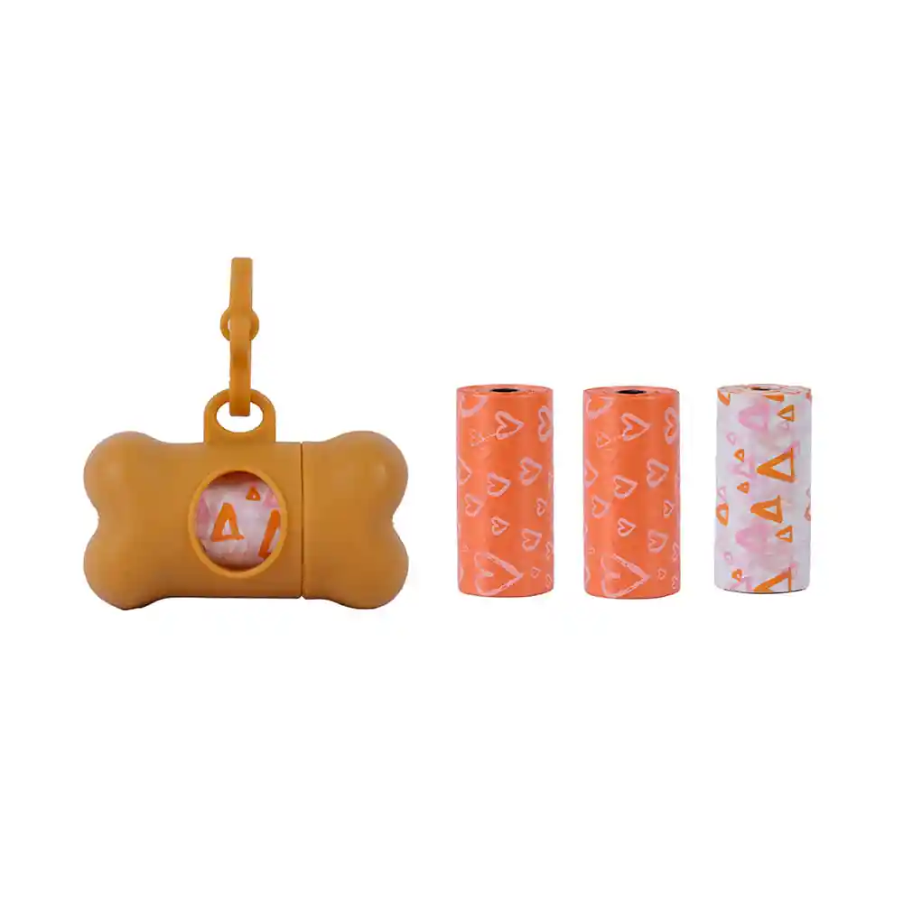 Bolsa Para Desechos de Mascotas Estuche 3 x 20 Naranja Miniso