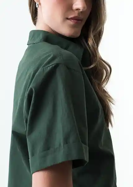 Camisa Cely Mujer Verde Hidai Ultraoscuro Talla L 513G351 Naf Naf