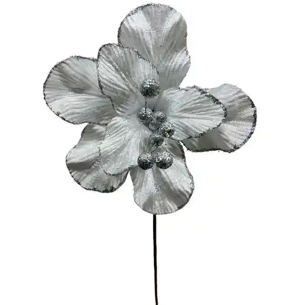 Flor Magnolia Blanco Plateado 22 cm 831-Amx006-2502K Finlandek