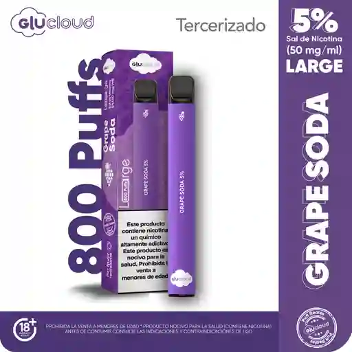 Glucloud Vape Grape Soda Large / 800 Puff