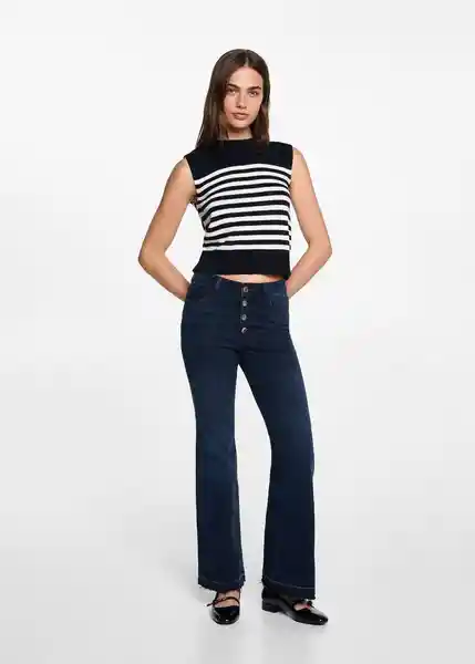 Jean Buttonfb Blueblack Talla 22 Niñas Mango