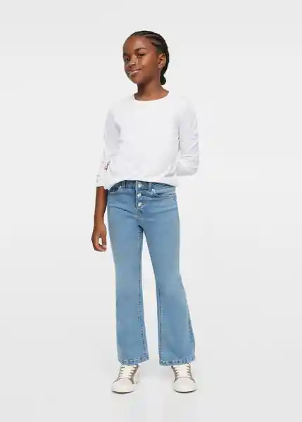 Jean Flare Tejano Medio Talla 10 Niñas Mango