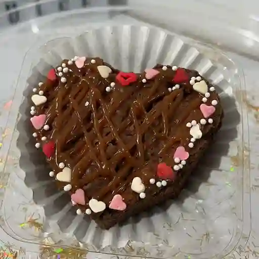 Brownie individual corazón