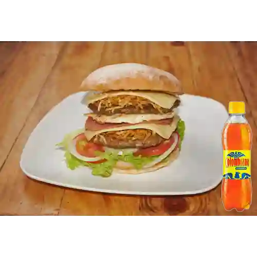 Combo Hamburguesa Cheeseburguer + Colombiana 250 ml