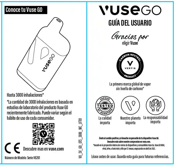 Vapeador Vuse GO 3000 Apple Sour
