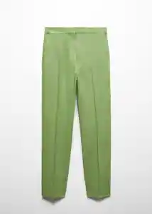 Pantalón Tempoli Verde Talla XS Mujer Mango