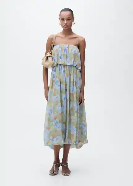 Vestido Forte Menta Talla M Mujer Mango