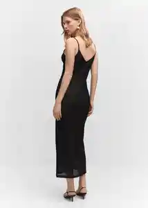 Vestido Paulita Negro Talla L Mujer Mango