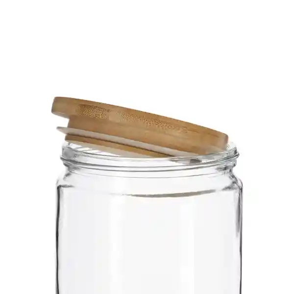 Recipiente Canister Tapa Bamboo 1000 mL Diseño 0001 Casaideas