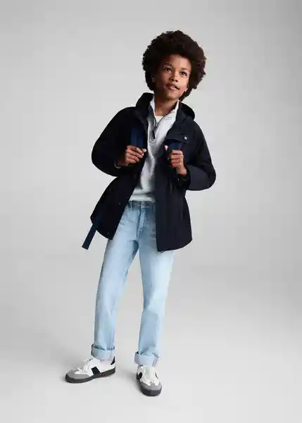 Abrigo Anorak Pacific Navy Talla 07 Niños Mango