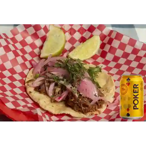 Combo Taco de Cochinita + Poker 355 ml