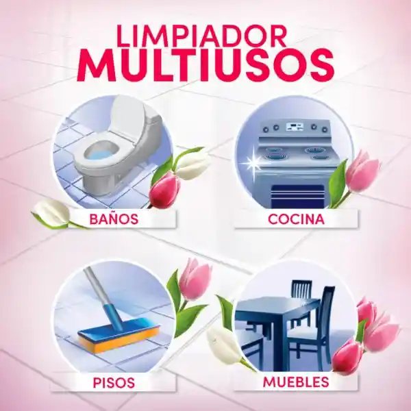 Fabuloso Limpiador Líquido Antibacterial Frescura Activa Aroma Floral