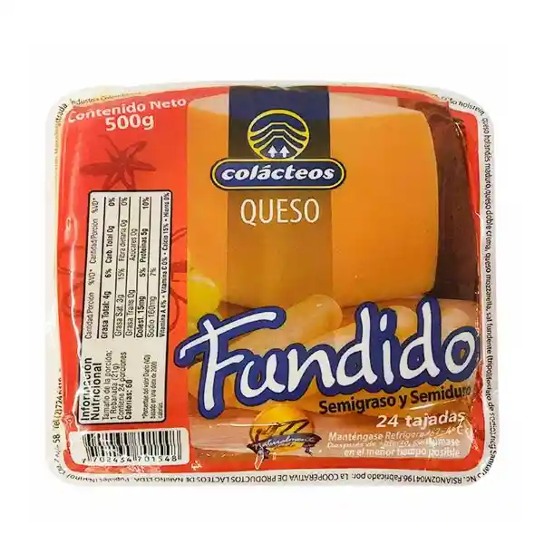 Colácteos Queso Fundido Tajado