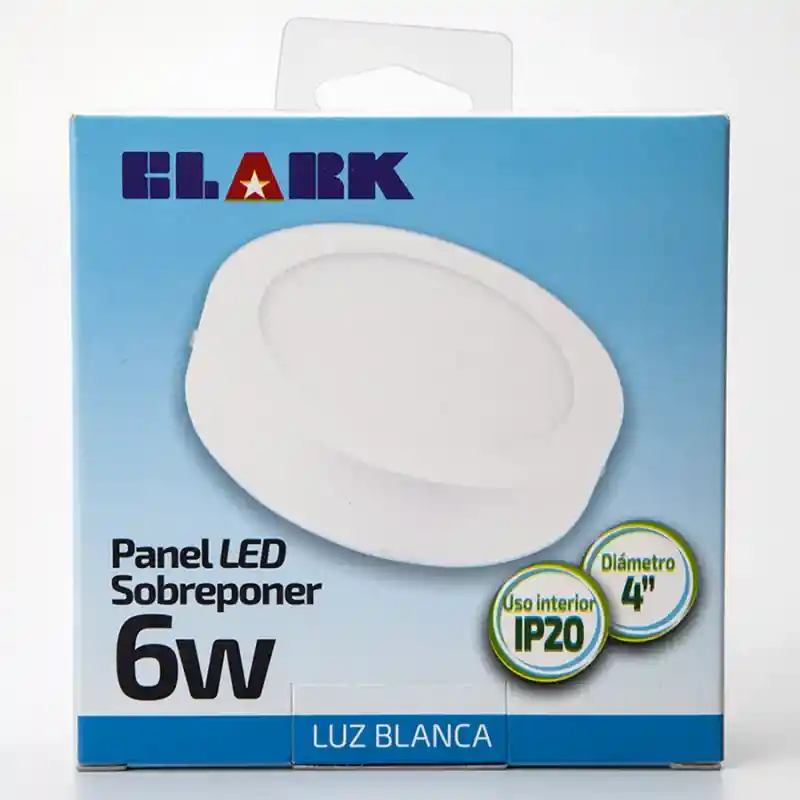 Clark Panel Led 6W Luz Blanca 4 Pulgadas Redondo 1800