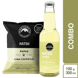 Combo Papa Lima Limón y Soda Hatsu Limón Hierbabuena