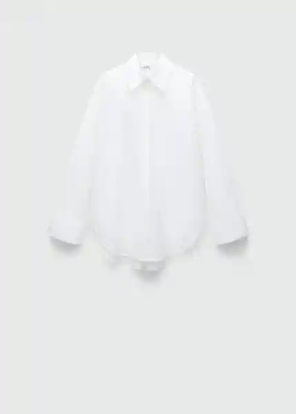 Camisa Amelia Off White Talla L Mujer Mango