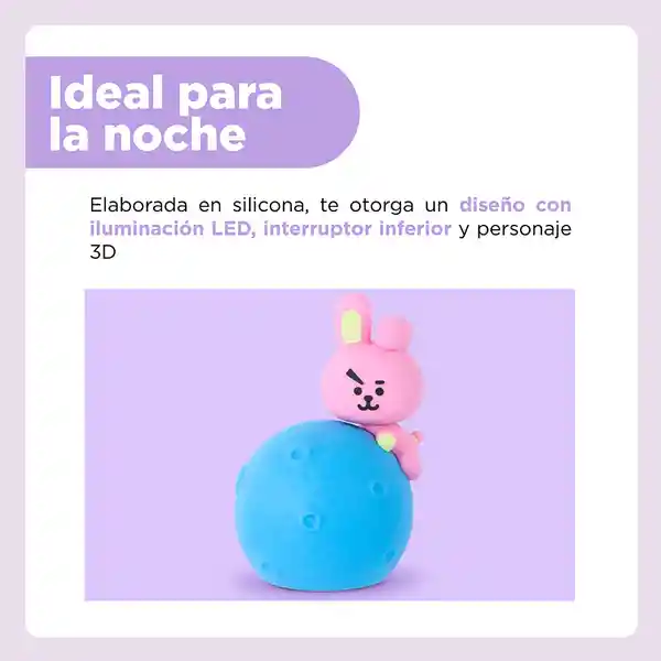 Lámpara de Noche Led Moon Rj Cooky Miniso