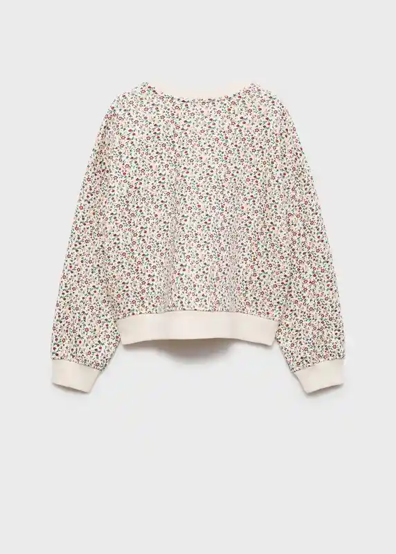 Sudadera Fleurs Gris Talla 14 Niñas Mango