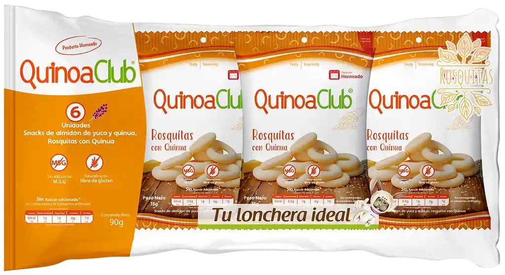 6 Pack - Paca Quinuaclub Rosquitas Sabor Natural