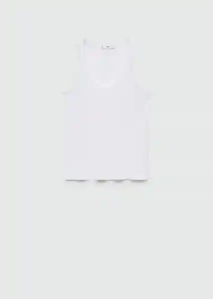 Top Bobar Blanco Talla M Mujer Mango