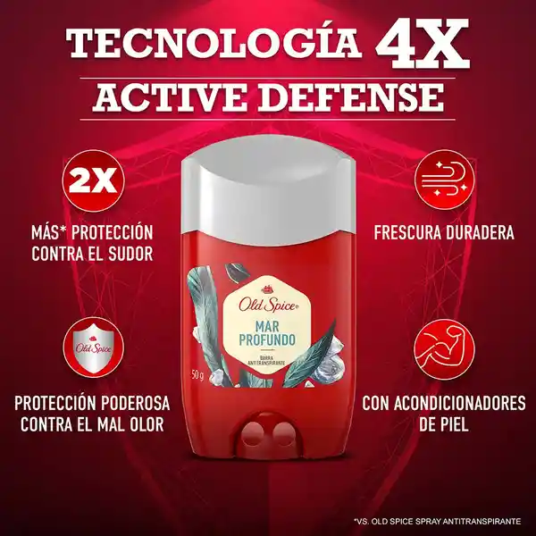 Desodorante Antitranspirante Hombre Old Spice Barra Mar Profundo 50 g