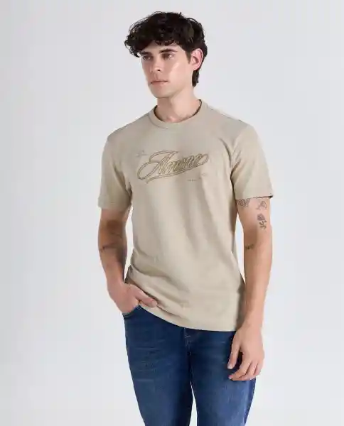 Camiseta Hombre Beige Talla L 849G006_BEI151116 Americanino