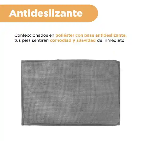 Tapete Decorativo Liso y Esponjosa Gris Miniso