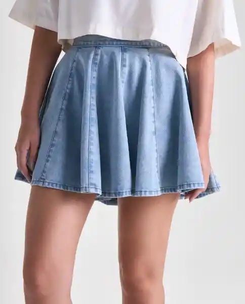 Falda Mujer Azul Talla 8 349G001_AZU114604 Americanino