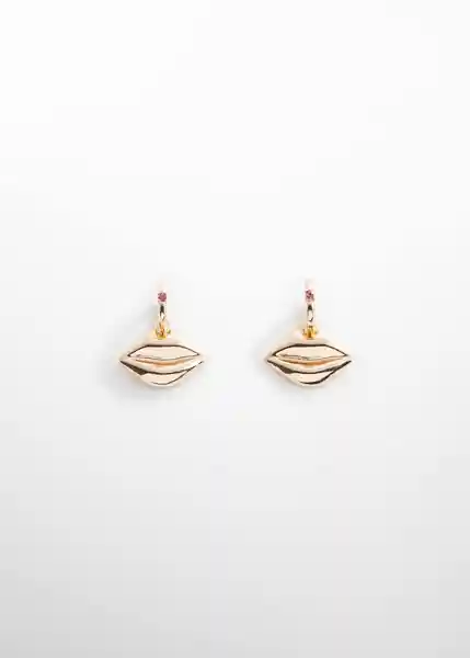 Pendientes Beso Mujer Oro Talla 99 Mango