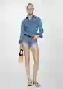 Short Nicola Tejano Medio Talla 44 Mujer Mango
