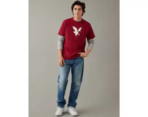 Camiseta Hombre Rojo Talla Large American Eagle