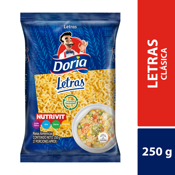 Doria Pasta Letras Clásica 250 g