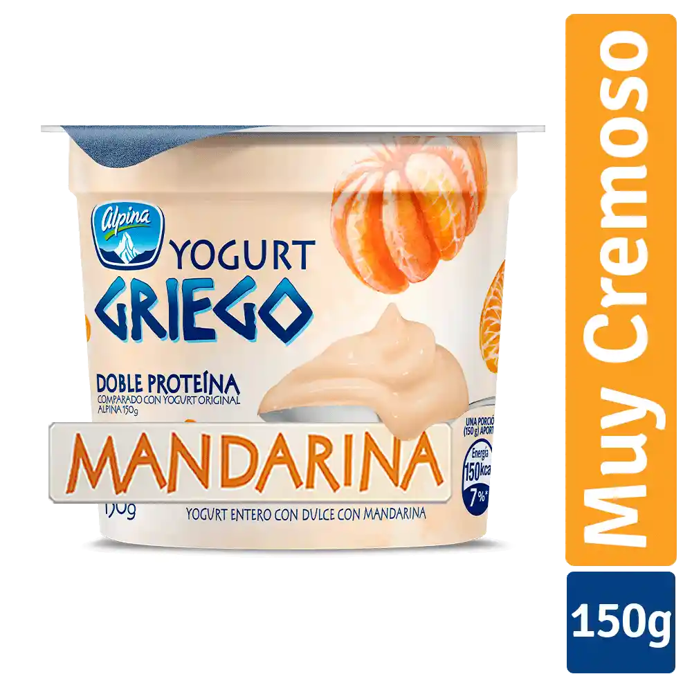 Yogurt griego Alpina Mandarina Vaso 150 g