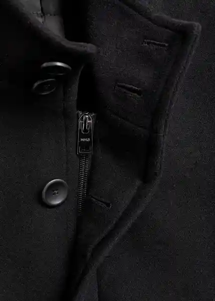Abrigo Biagio Negro Talla M Hombre Mango