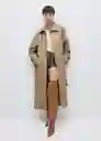 Saco Trench Rec Beige Talla S Mujer Mango