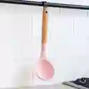 Cucharón de Sopa en Silicona Rosa Miniso