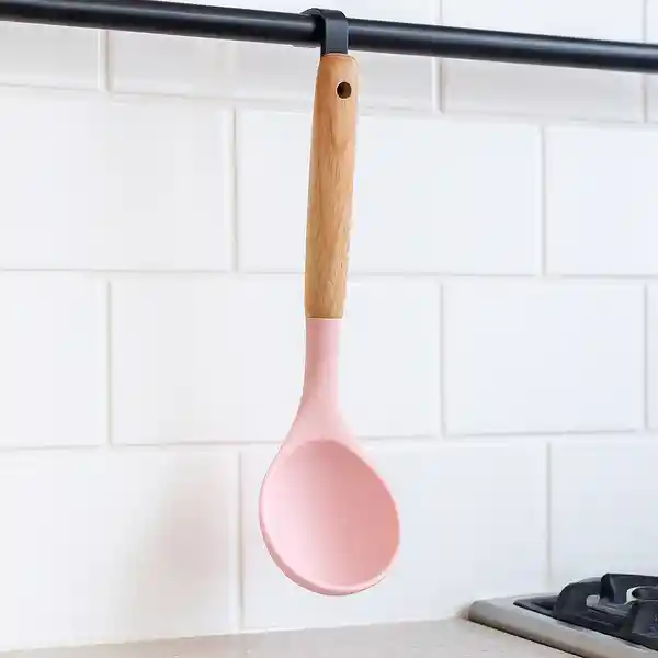 Cucharón de Sopa en Silicona Rosa Miniso